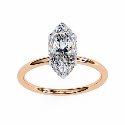 Rose Gold / Moissanite, Rose Gold / Lab Grown