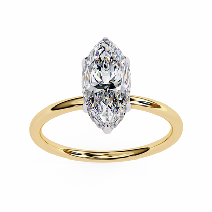 Yellow Gold / Moissanite, Yellow Gold / Lab Grown