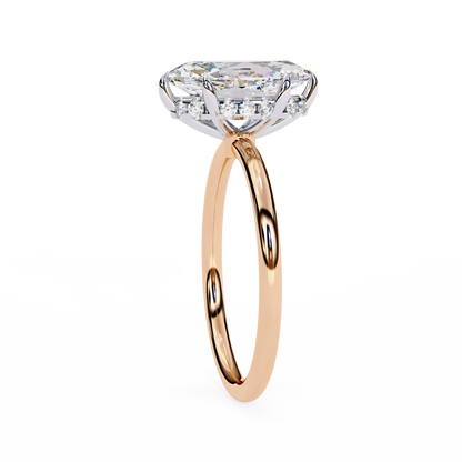 Rose Gold / Moissanite, Rose Gold / Lab Grown