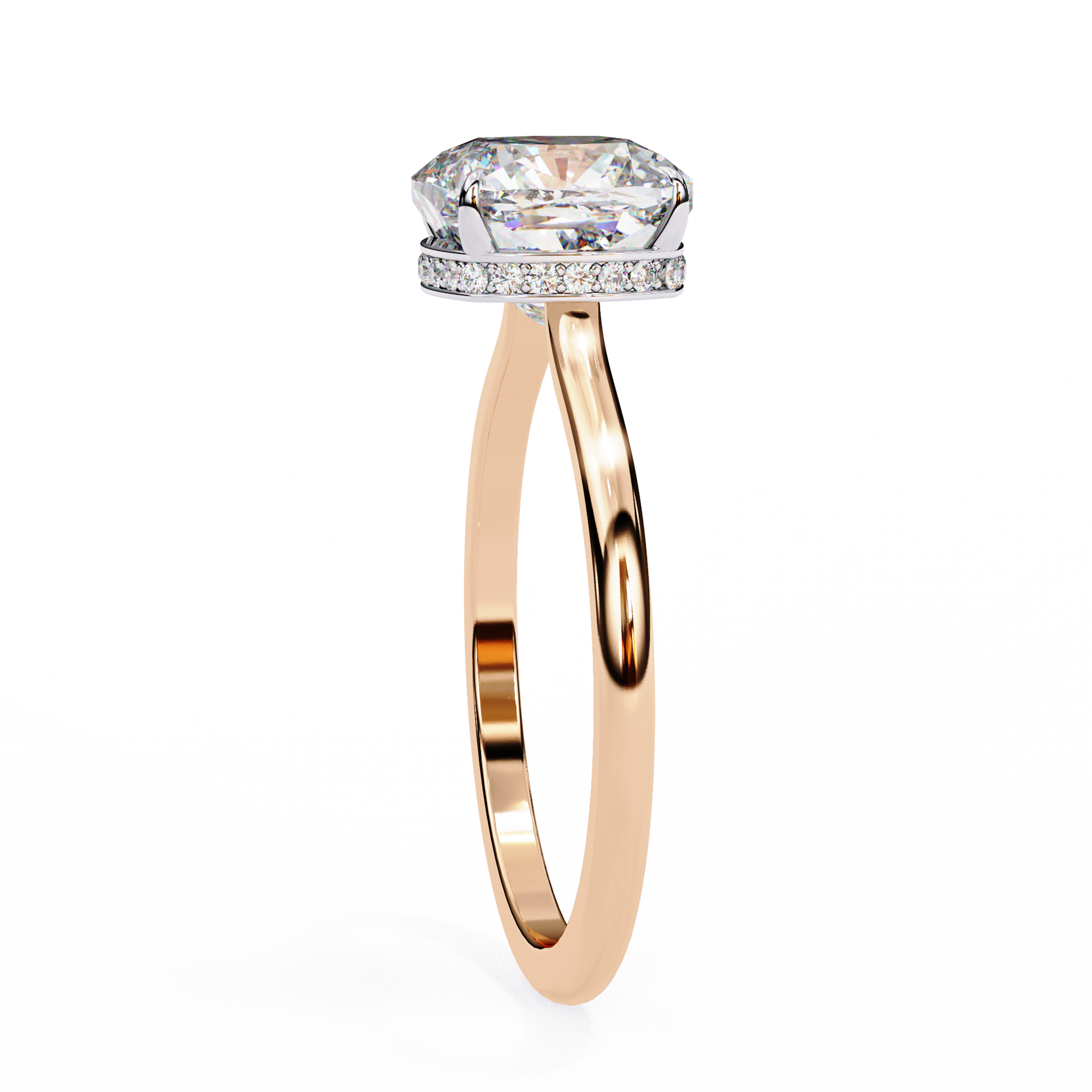 Rose Gold / Moissanite, Rose Gold / Lab Grown
