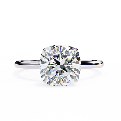White Gold / Moissanite, White Gold / Lab Grown