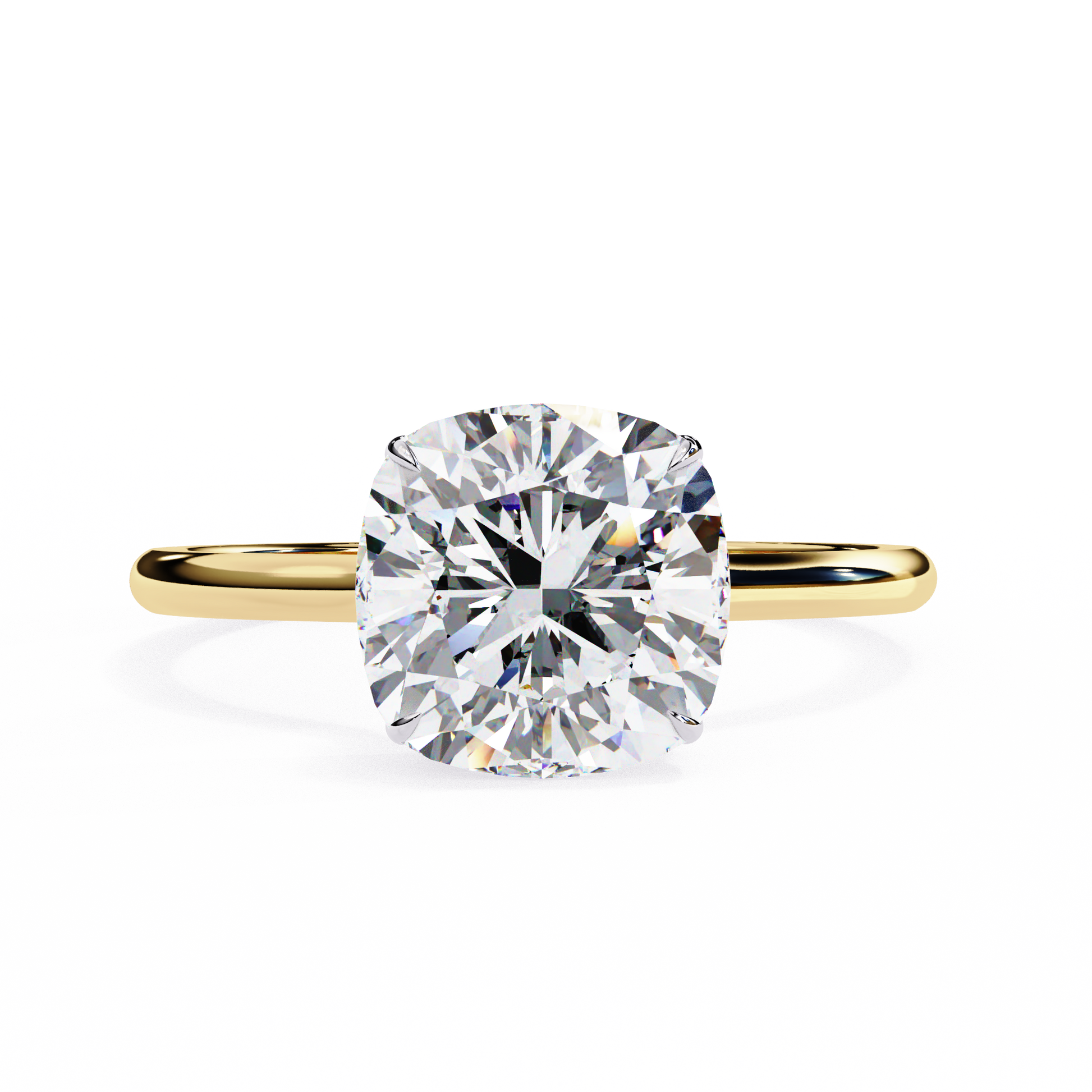 Yellow Gold / Moissanite, Yellow Gold / Lab Grown