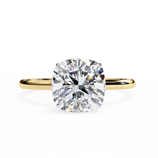 Yellow Gold / Moissanite, Yellow Gold / Lab Grown