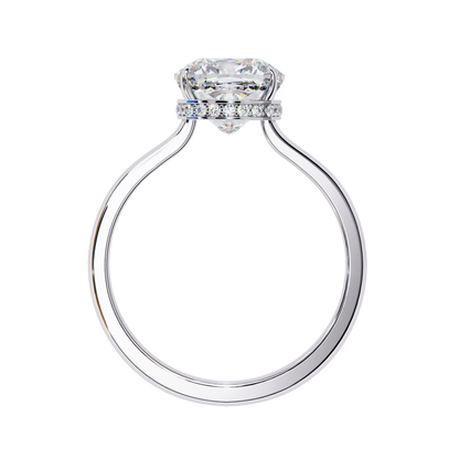 White Gold / Moissanite, White Gold / Lab Grown