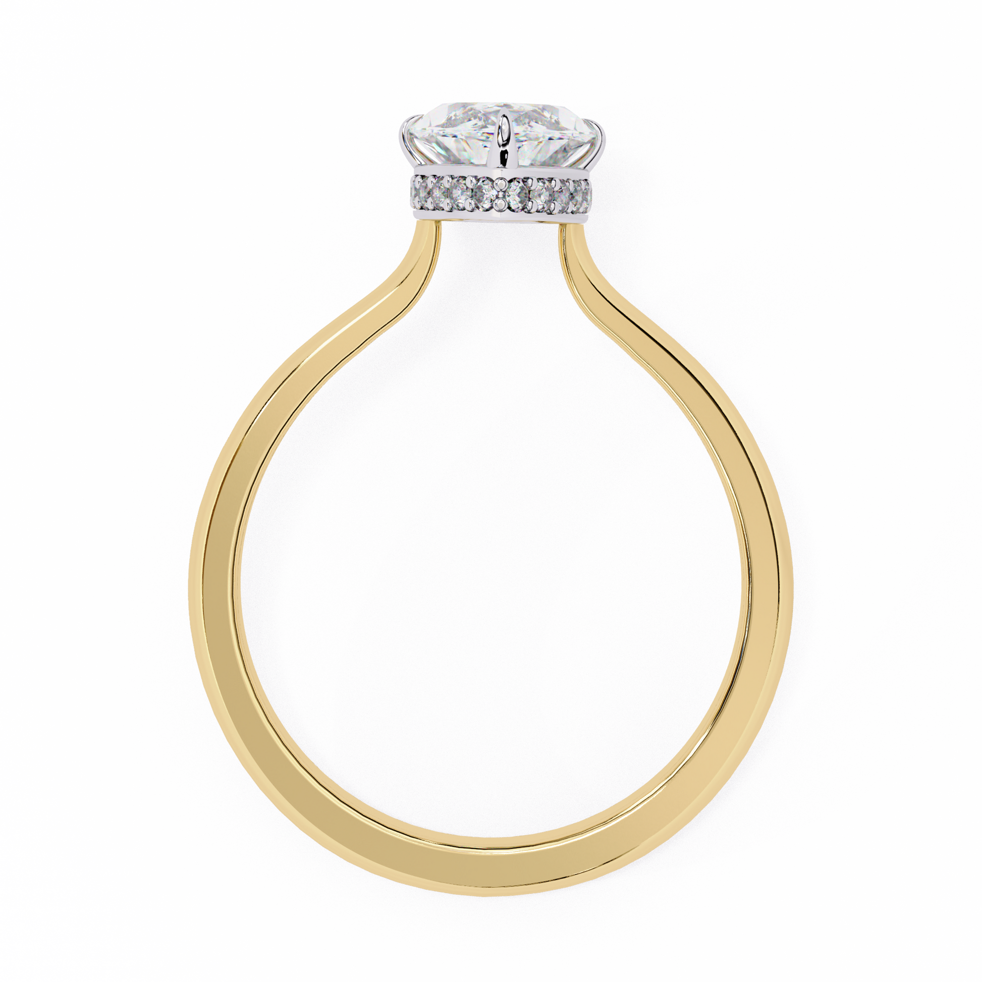 Yellow Gold / Moissanite, Yellow Gold / Lab Grown
