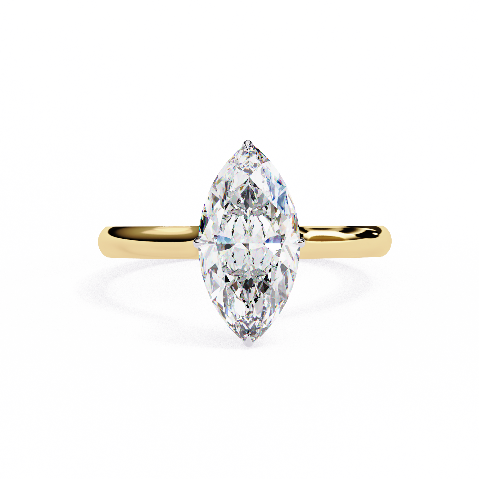 Yellow Gold / Moissanite, Yellow Gold / Lab Grown