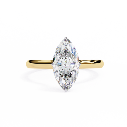 Yellow Gold / Moissanite, Yellow Gold / Lab Grown