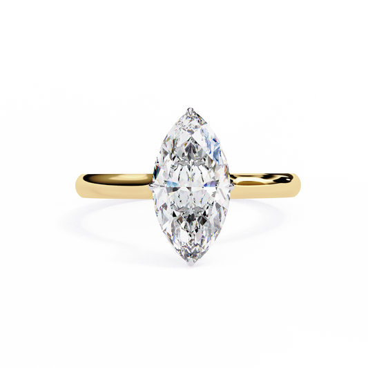 Yellow Gold / Moissanite, Yellow Gold / Lab Grown