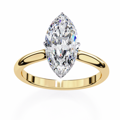 Yellow Gold / Moissanite, Yellow Gold / Lab Grown