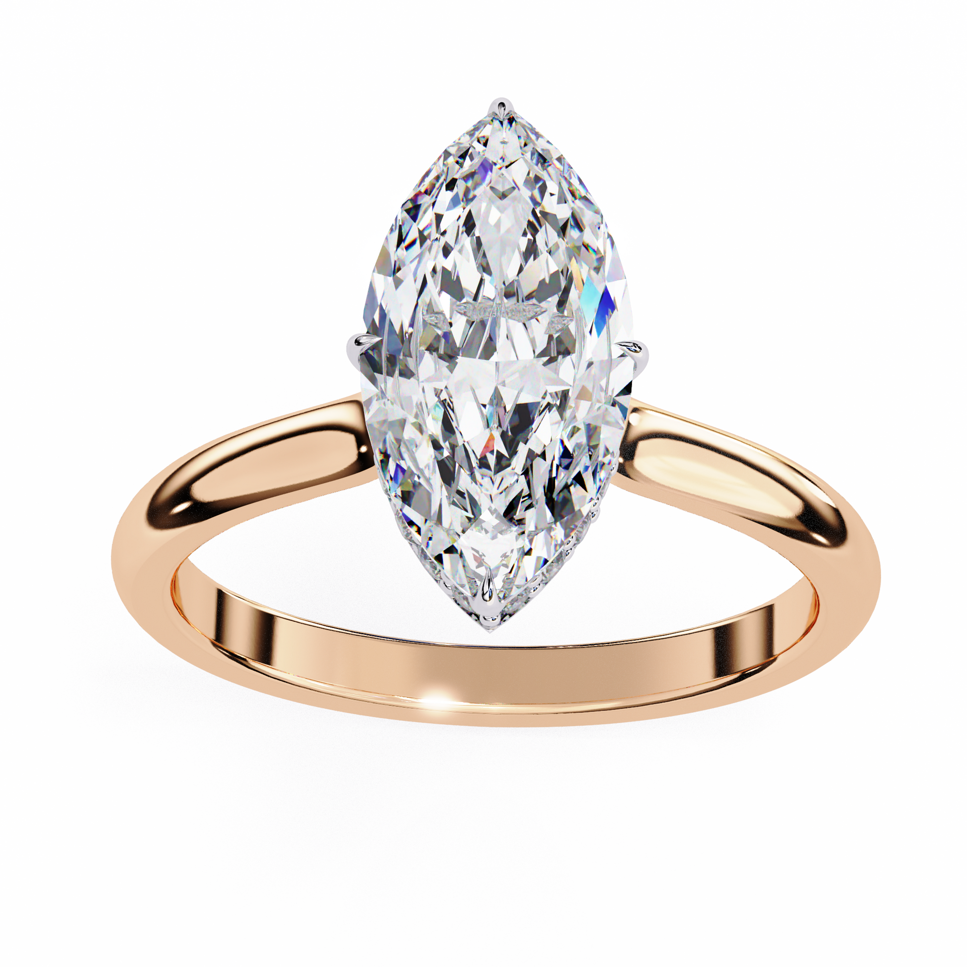 Rose Gold / Moissanite, Rose Gold / Lab Grown