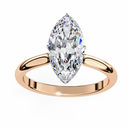 Rose Gold / Moissanite, Rose Gold / Lab Grown