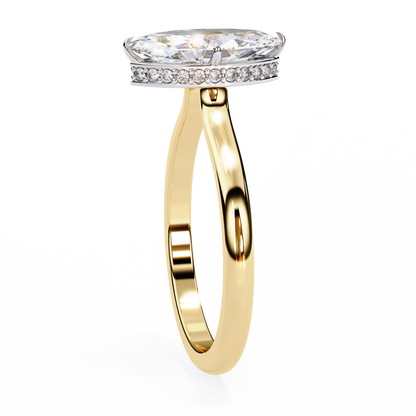 Yellow Gold / Moissanite, Yellow Gold / Lab Grown