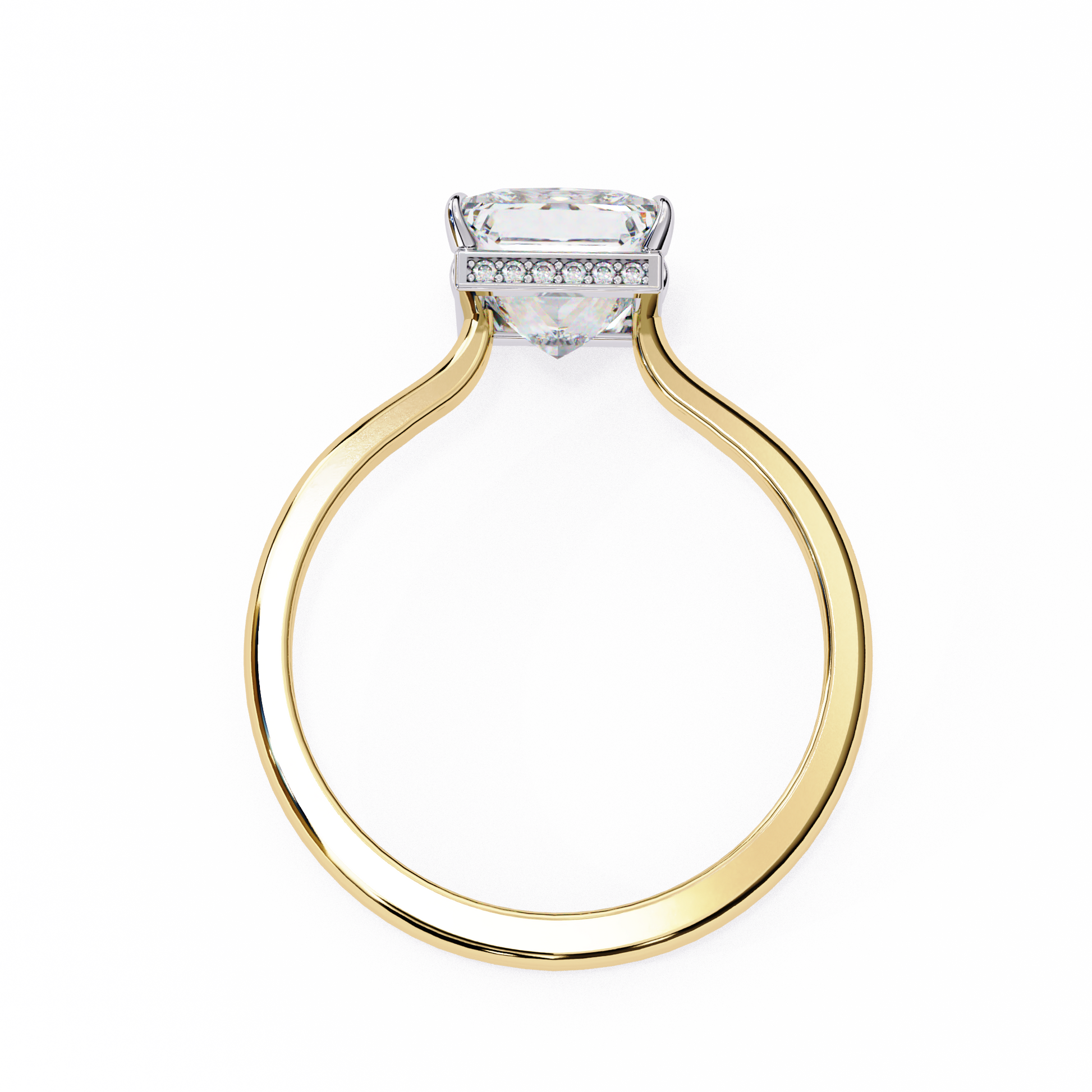 Yellow Gold / Moissanite, Yellow Gold / Lab Grown