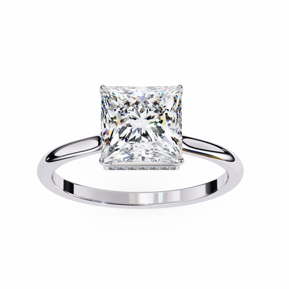 White Gold / Moissanite, White Gold / Lab Grown