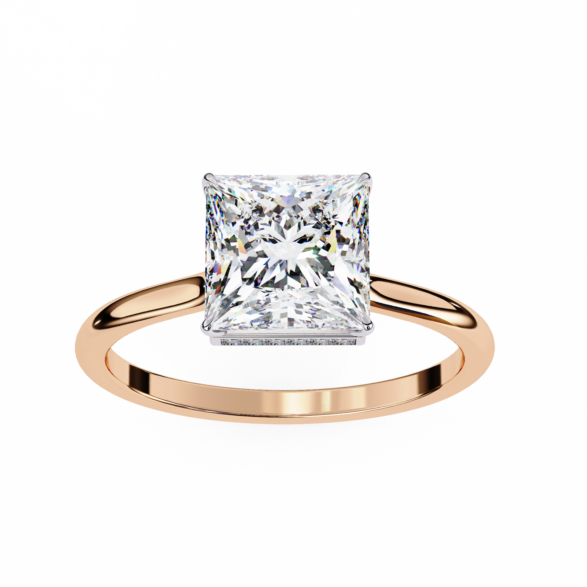 Rose Gold / Moissanite, Rose Gold / Lab Grown