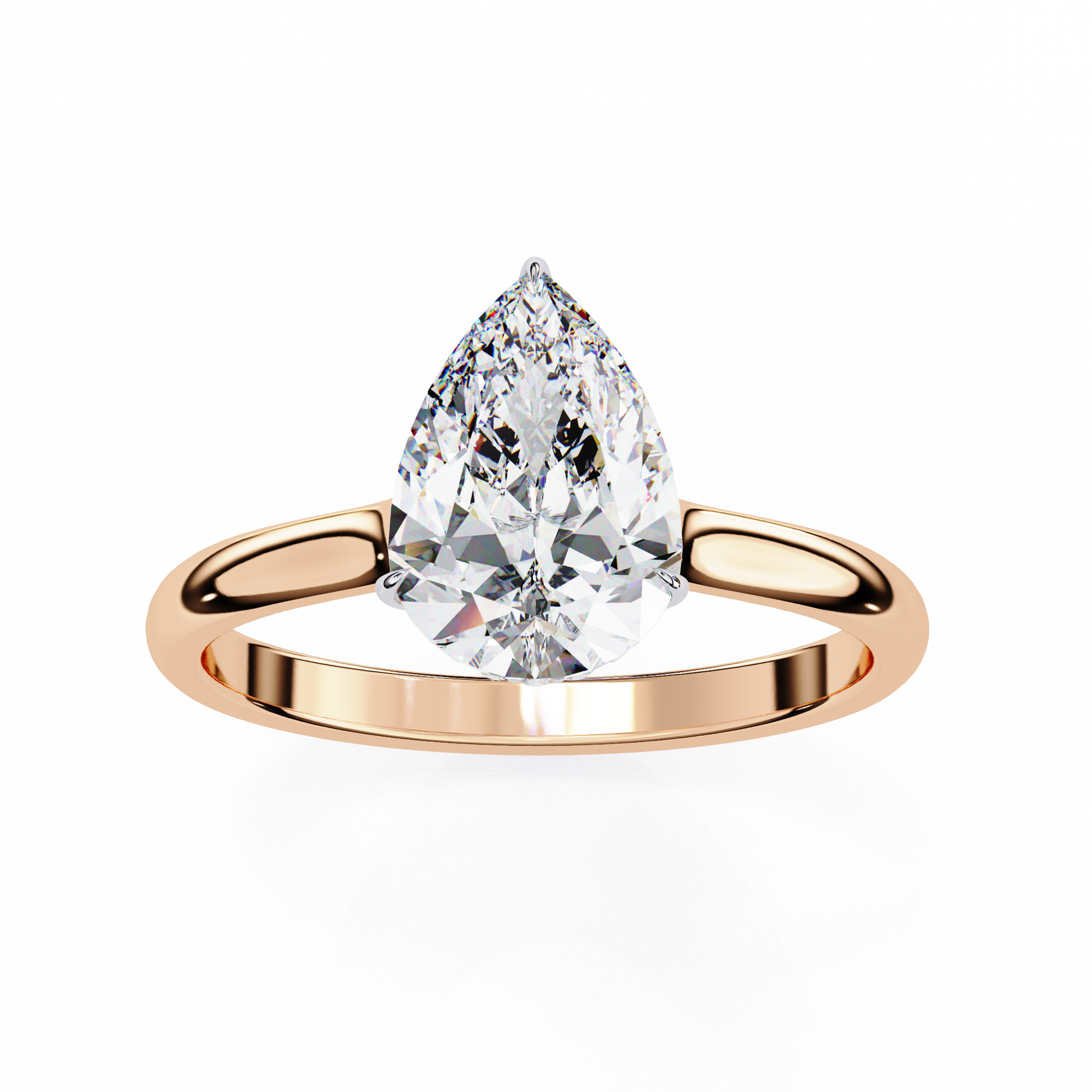 Rose Gold / Moissanite, Rose Gold / Lab Grown