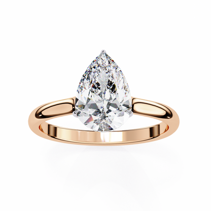 Rose Gold / Moissanite, Rose Gold / Lab Grown