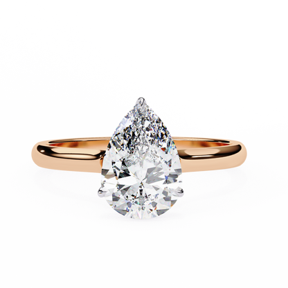 Rose Gold / Moissanite, Rose Gold / Lab Grown