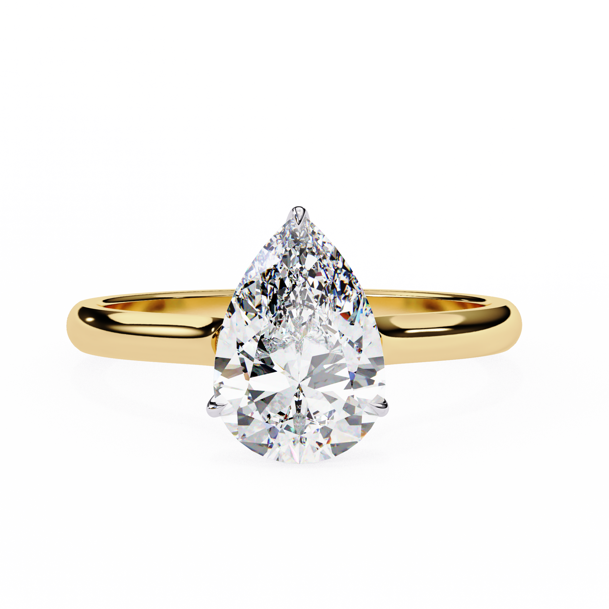 Yellow Gold / Moissanite, Yellow Gold / Lab Grown