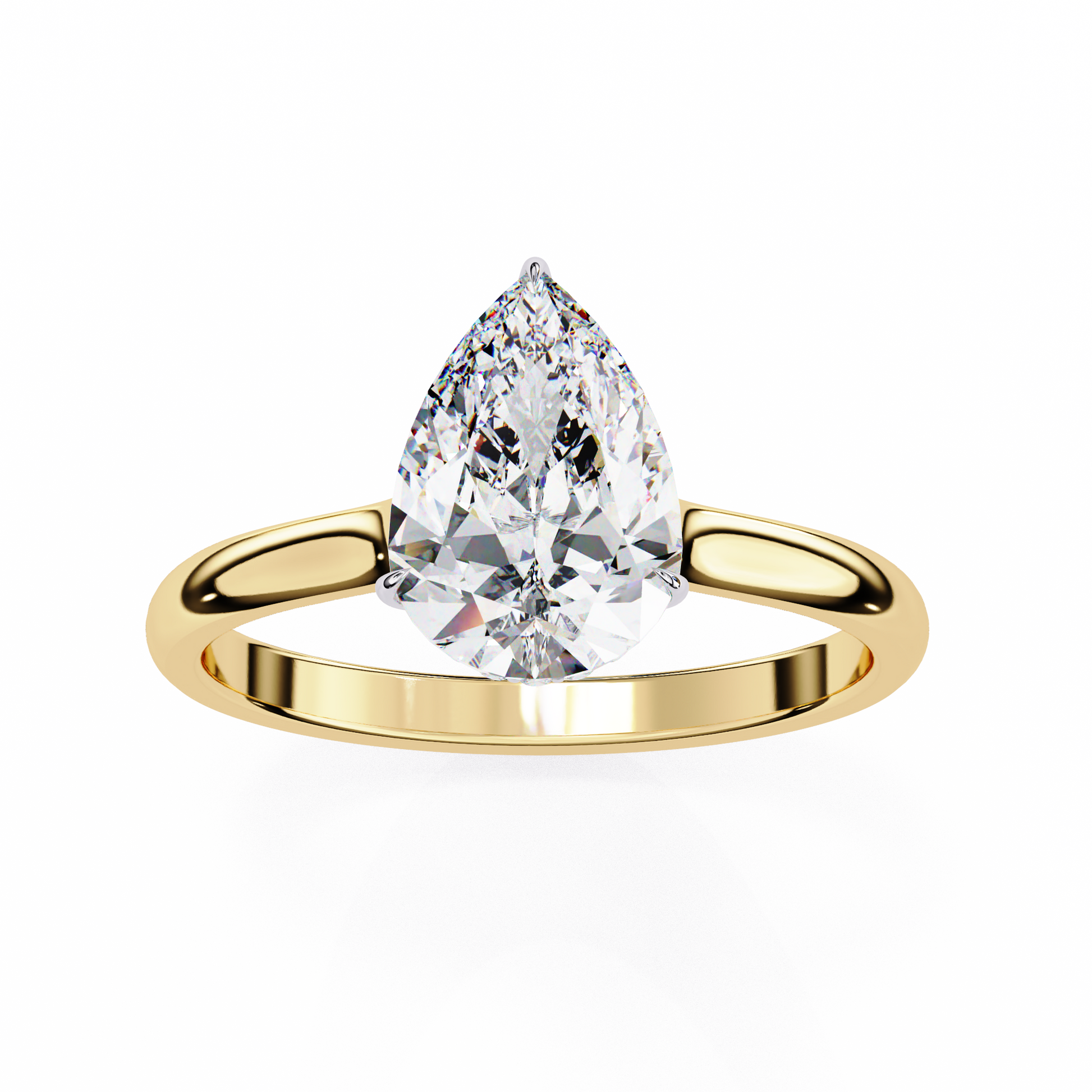 Yellow Gold / Moissanite, Yellow Gold / Lab Grown