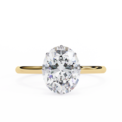 Yellow Gold / Moissanite, Yellow Gold / Lab Grown