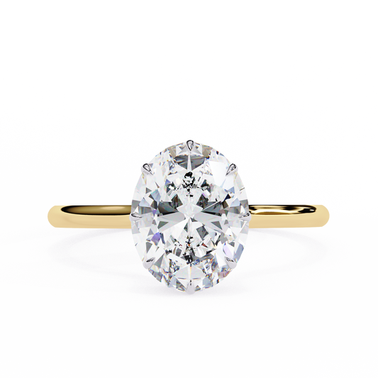 Yellow Gold / Moissanite, Yellow Gold / Lab Grown