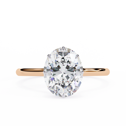 Rose Gold / Moissanite, Rose Gold / Lab Grown