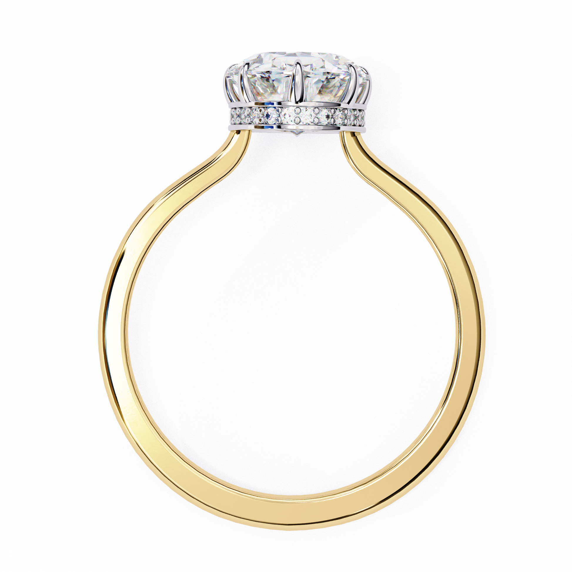 Yellow Gold / Moissanite, Yellow Gold / Lab Grown