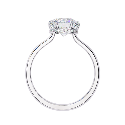 White Gold / Moissanite, White Gold / Lab Grown