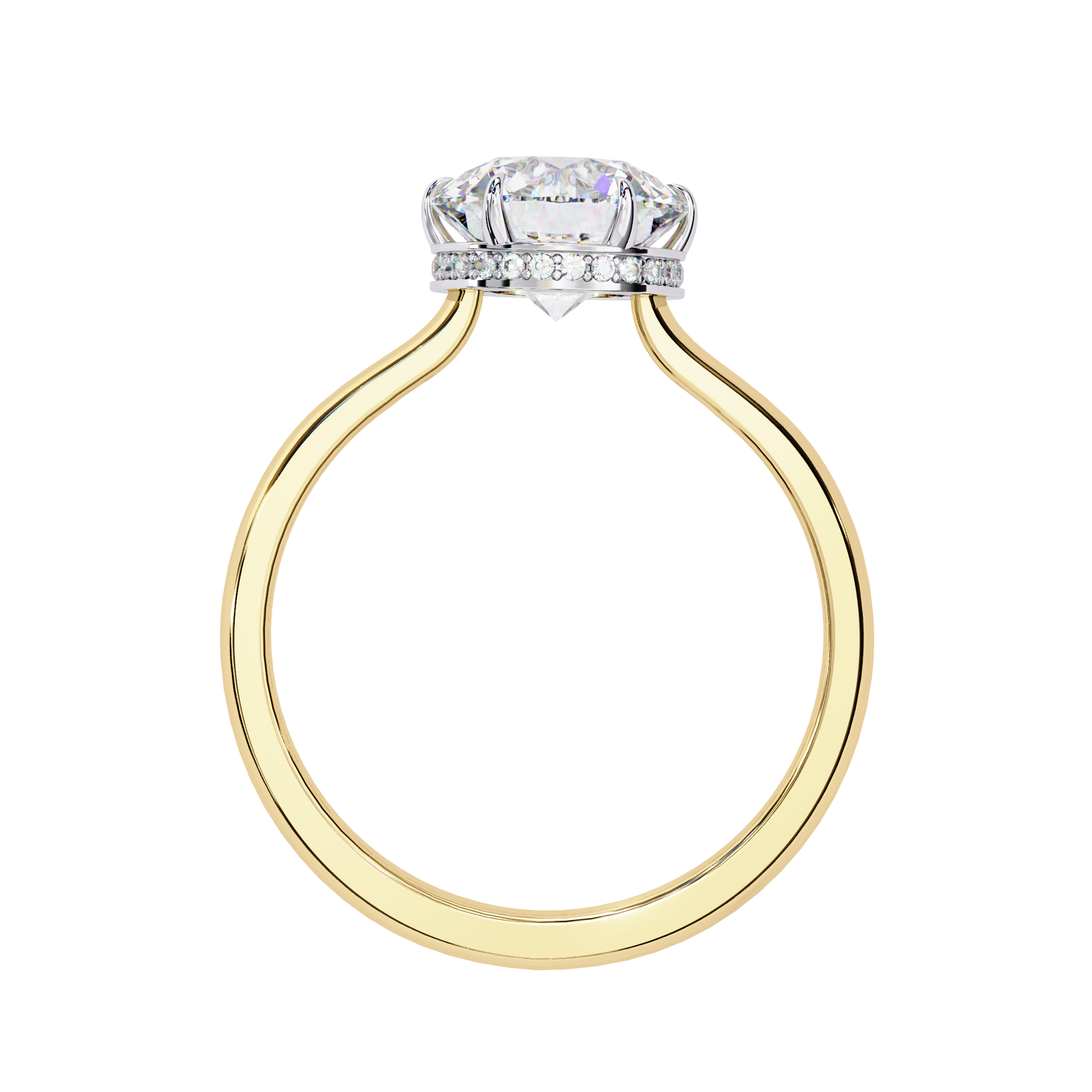 Yellow Gold / Moissanite, Yellow Gold / Lab Grown