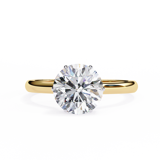 Yellow Gold / Moissanite, Yellow Gold / Lab Grown