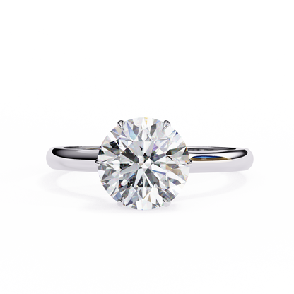 White Gold / Moissanite, White Gold / Lab Grown