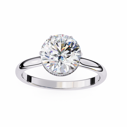 White Gold / Moissanite, White Gold / Lab Grown