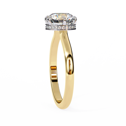 Yellow Gold / Moissanite, Yellow Gold / Lab Grown