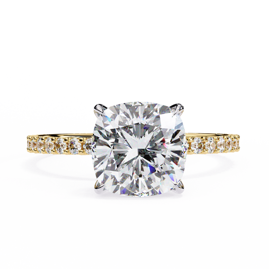 Yellow Gold / Moissanite, Yellow Gold / Lab Grown