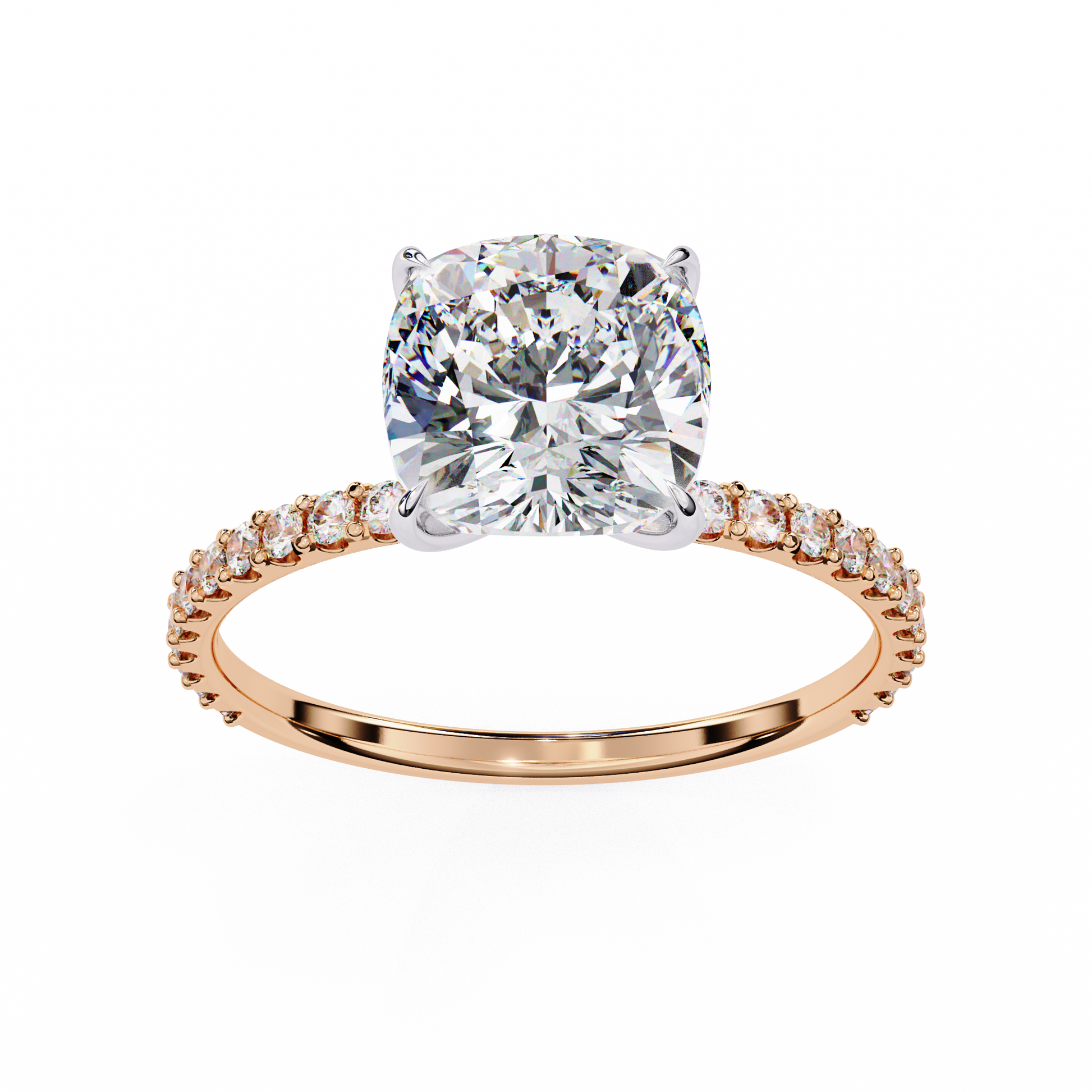 Rose Gold / Moissanite, Rose Gold / Lab Grown