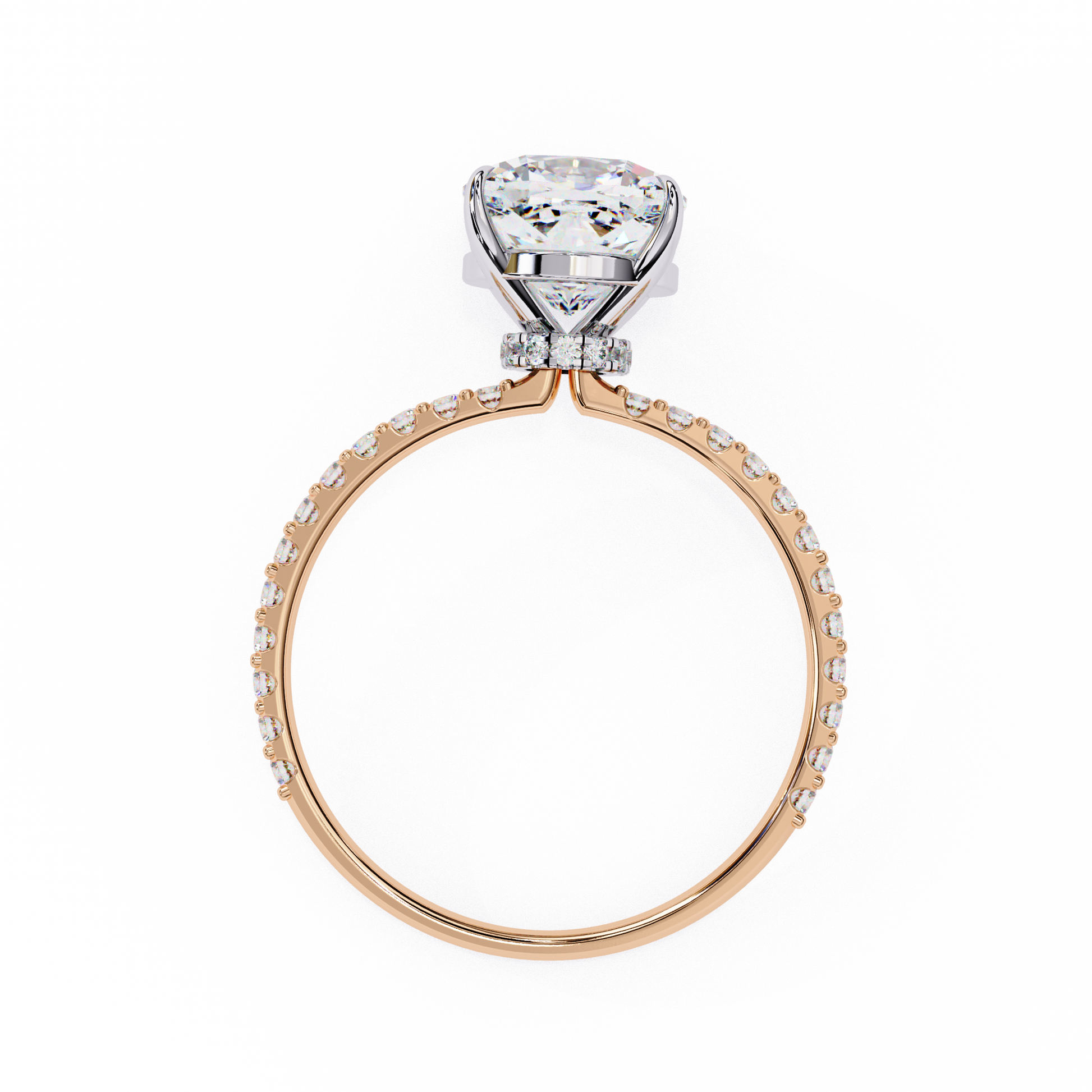 Rose Gold / Moissanite, Rose Gold / Lab Grown