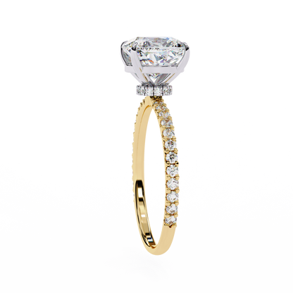 Yellow Gold / Moissanite, Yellow Gold / Lab Grown