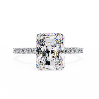 White Gold / Moissanite, White Gold / Lab Grown