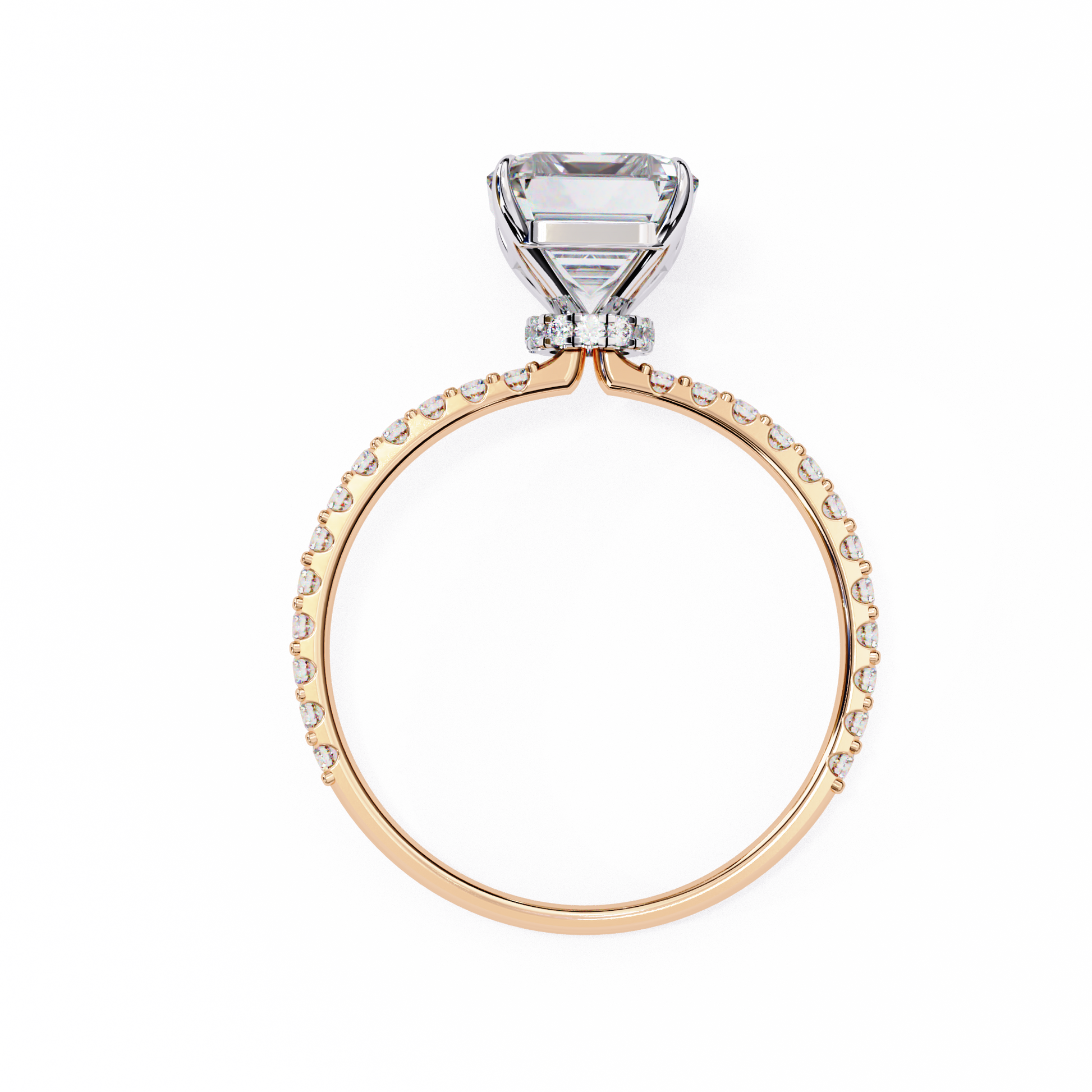Rose Gold / Moissanite, Rose Gold / Lab Grown
