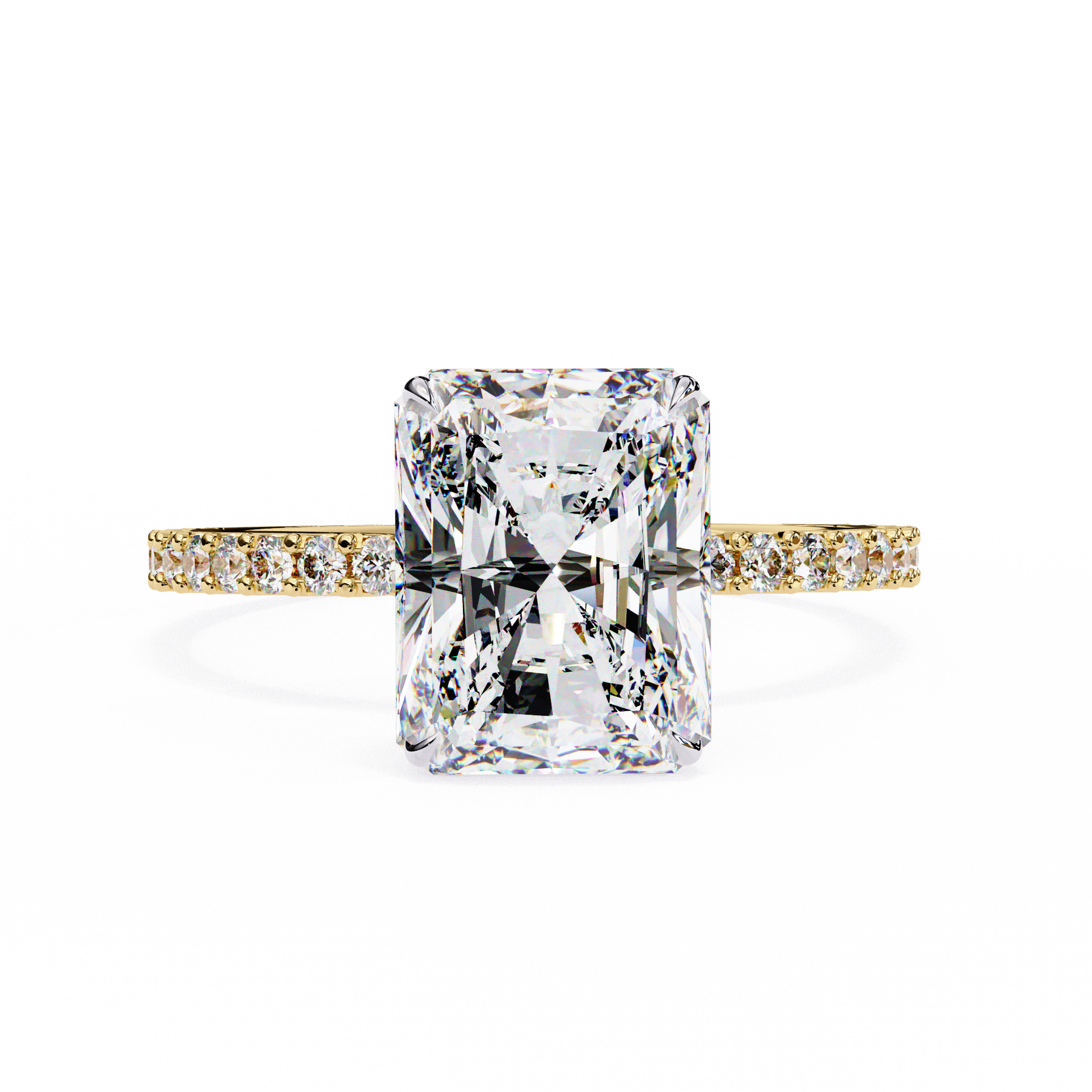 Yellow Gold / Moissanite, Yellow Gold / Lab Grown