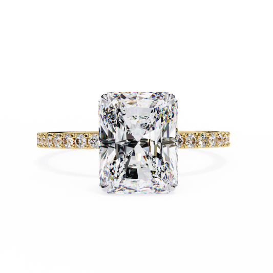 Yellow Gold / Moissanite, Yellow Gold / Lab Grown