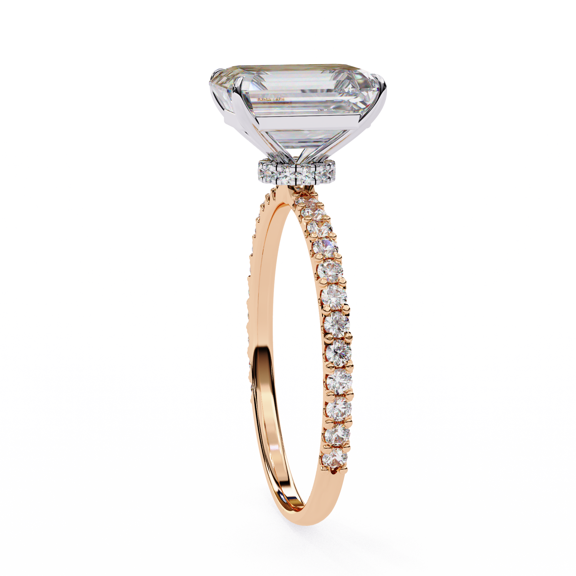 Rose Gold / Moissanite, Rose Gold / Lab Grown
