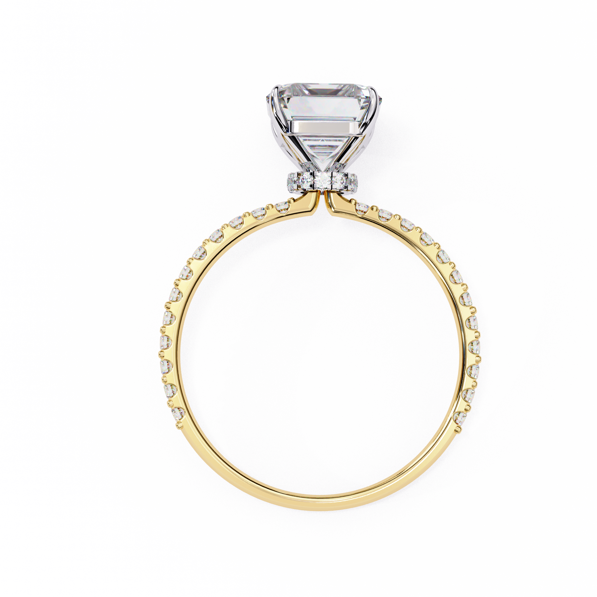 Yellow Gold / Moissanite, Yellow Gold / Lab Grown