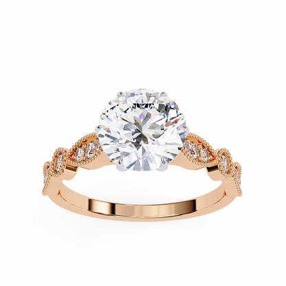 Rose Gold / Moissanite, Rose Gold / Lab Grown