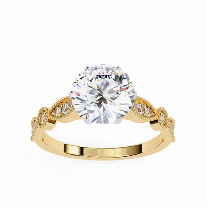 Yellow Gold / Moissanite, Yellow Gold / Lab Grown