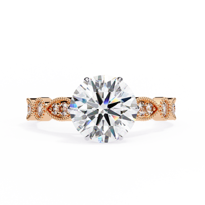 Rose Gold / Moissanite, Rose Gold / Lab Grown