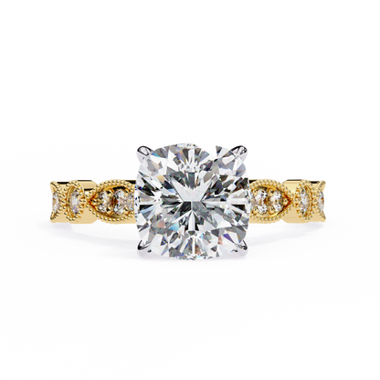 Yellow Gold / Moissanite, Yellow Gold / Lab Grown