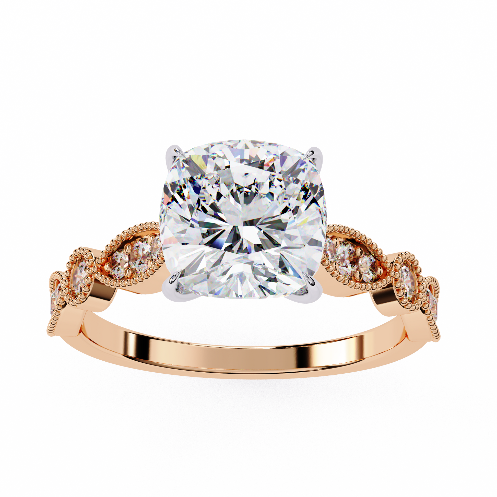 Rose Gold / Moissanite, Rose Gold / Lab Grown