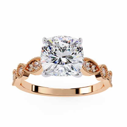 Rose Gold / Moissanite, Rose Gold / Lab Grown